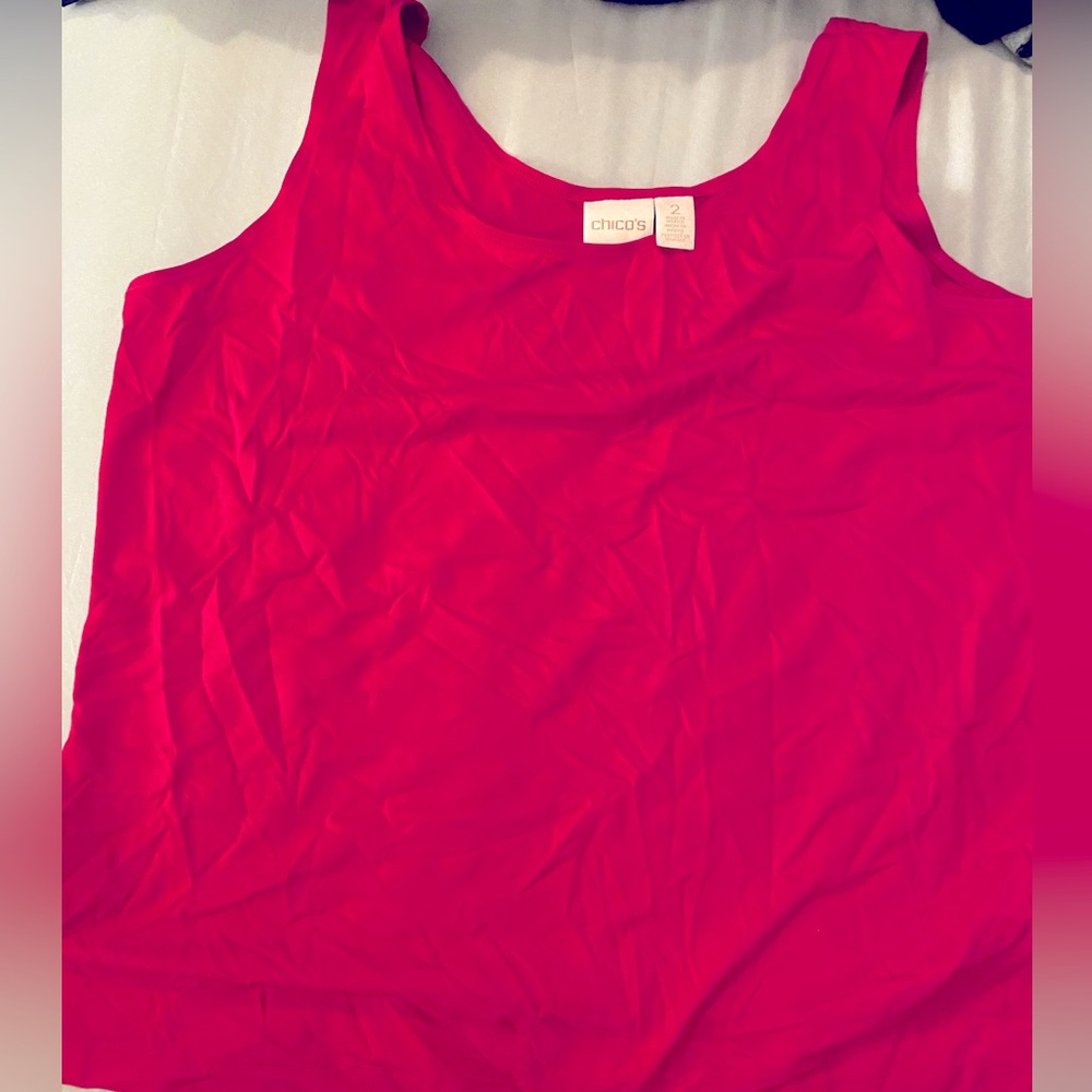 Chico’s Size 2 Barbie pink tank top